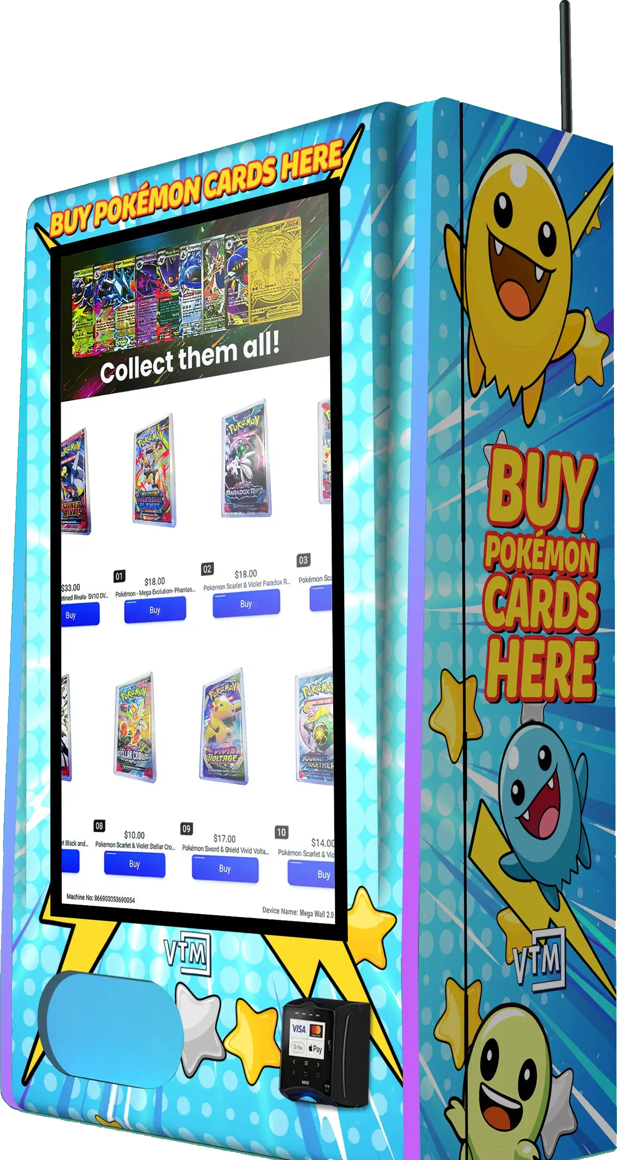 Mega Wall 2.0 Pokémon card vending machine