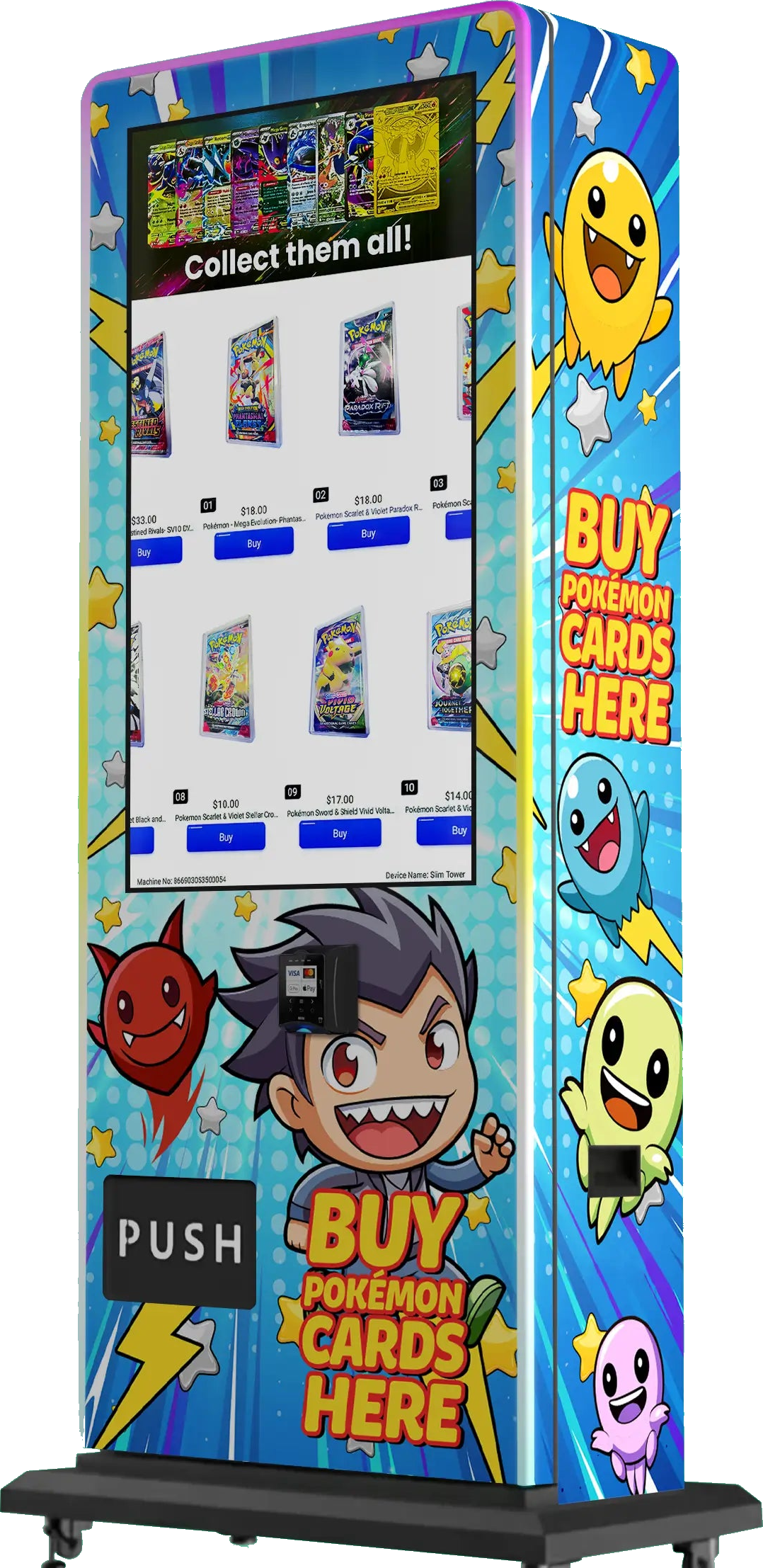 Slim Tower 2.0 Pokémon card vending machine